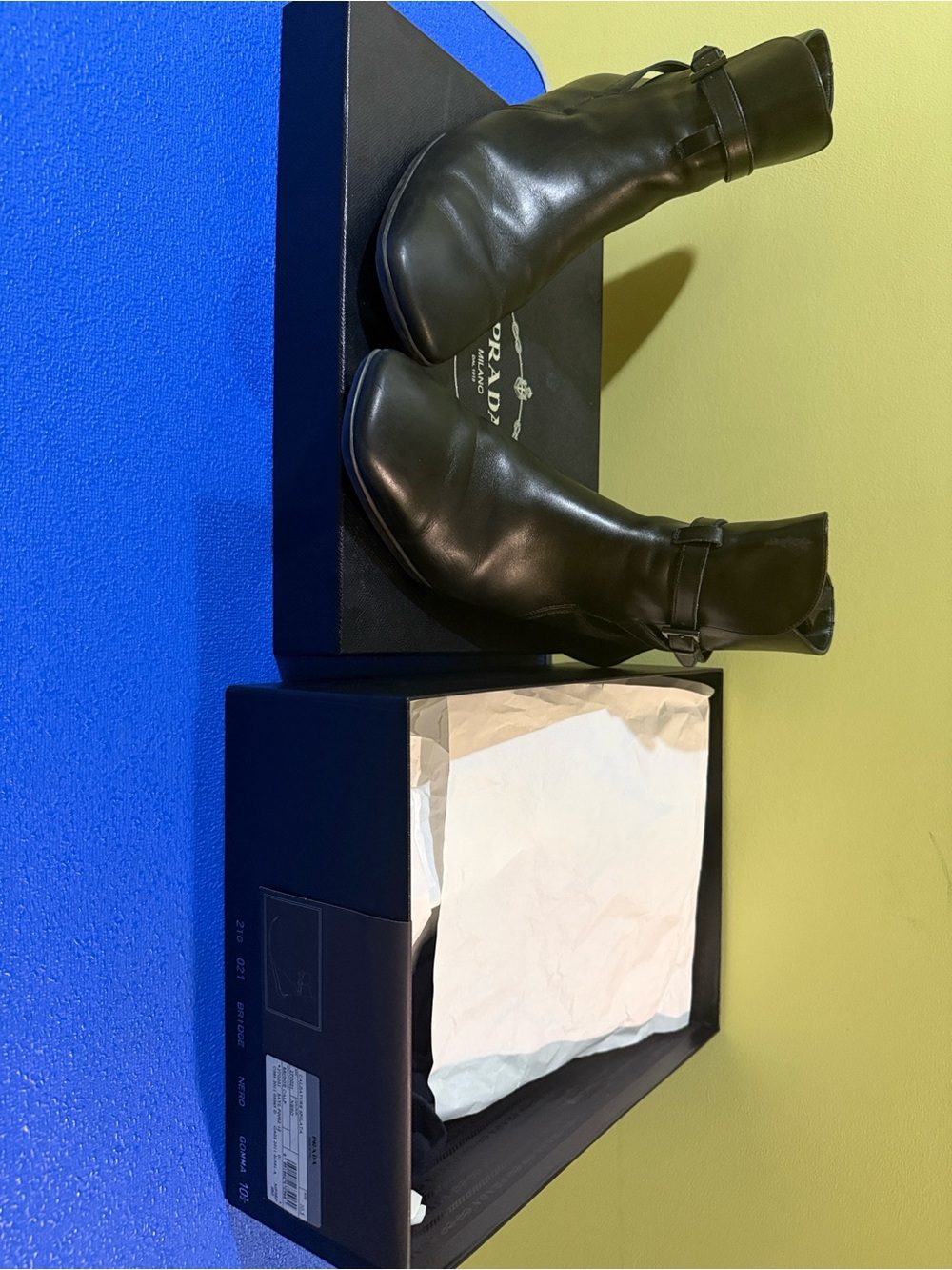 Prada Calzature Sfilata Bridge Calf Boots